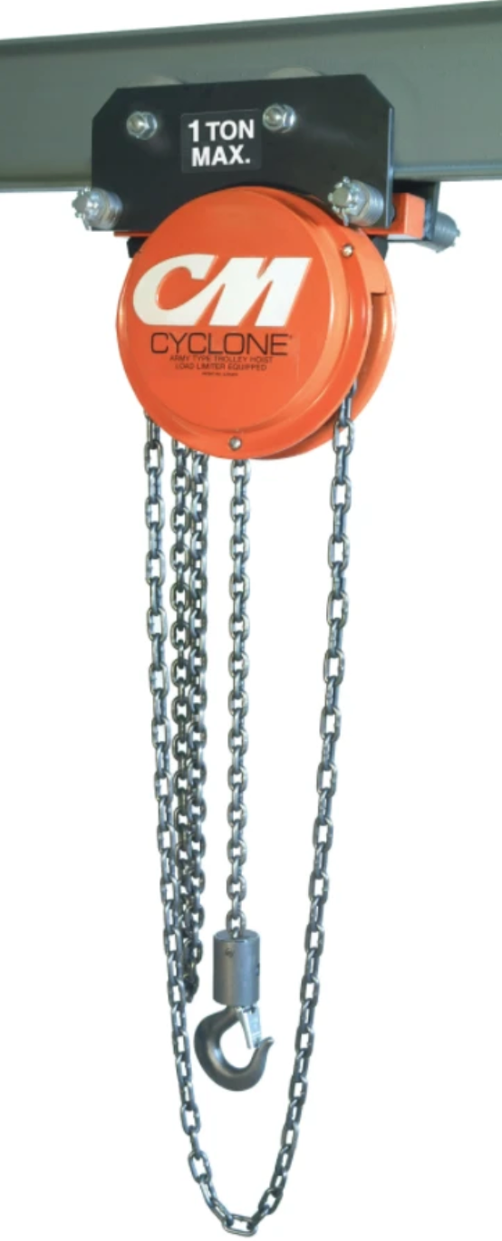 1/4 Ton CM Cyclone Integrated Trolley Hoist | Uescocranes.com