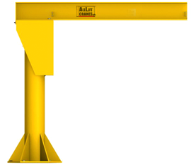 1/2 Ton All Lift | H-Series Heavy Duty Floor Mounted Jib, 12' Hub, 16' Span | Uescocranes.com