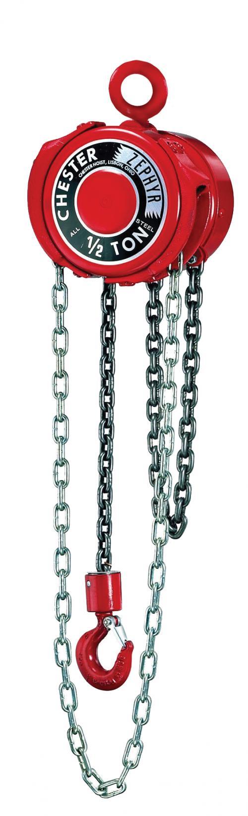 1/2 Ton Chester Zephyr | Manual Chain Hoist | Uescocranes.com
