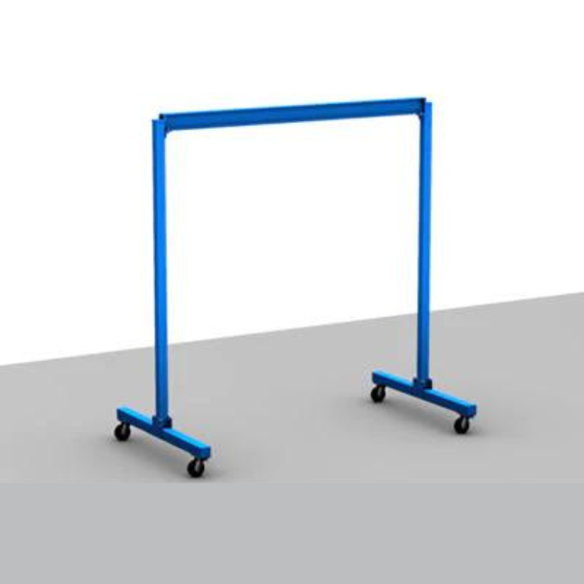 1 Ton Gorbel Gantry Crane, Fixed Height Steel, 15' FT Span, 10' FT Height Under Beam